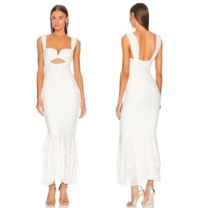 Michael Costello x REVOLVE Hilary Gown in Ivory